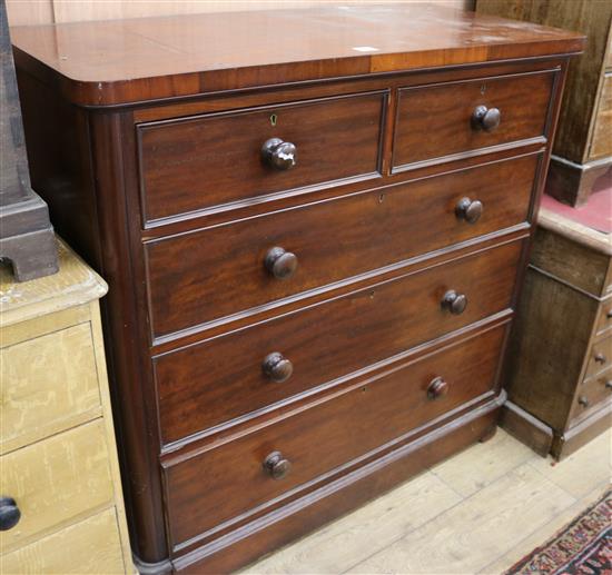 A large Victorian mahogany chest of drawers, W.122cm